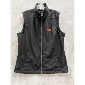 Gorpcore Softshell Vest Womens Large Black ABB Corporate Logo‎ Full Zip Trimark